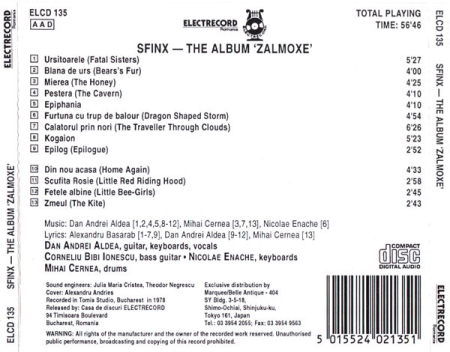 Sfinx (3) – Zalmoxe (CD) [1]