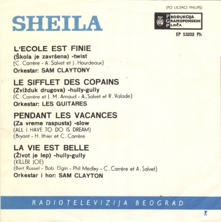 Sheila - L'école Est Finie (Disc Vinil 7 Inch) [1]