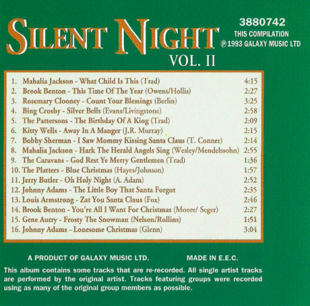 Silent Night (The Greatest Hits Of Christmas Vol.2) (CD) [1]