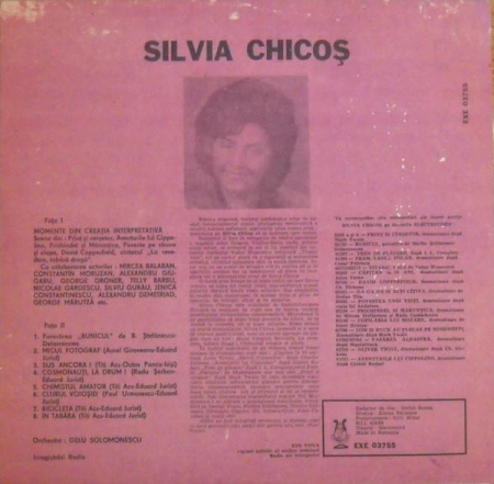 Silvia Chicoș - Momente Din Creația Interpretativă, (Disc Vinil) [1]