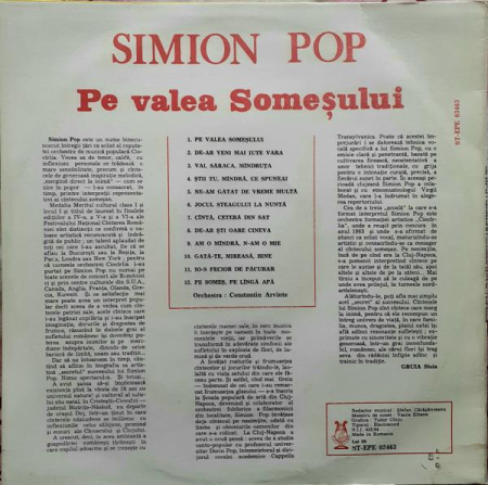 Simion Pop - Pe Valea Someșului (Disc Vinil) [1]