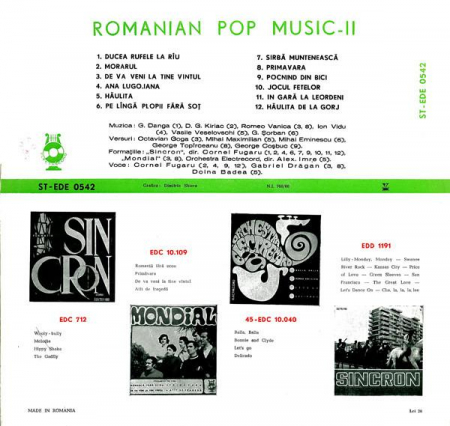 Sincron - Romanian Pop Music II, (Disc Vinil) [1]