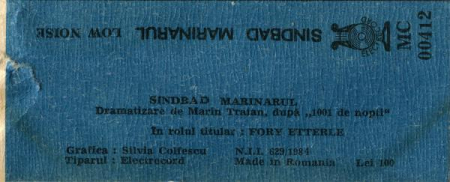 Sindbad Marinarul, (Casetă Audio) [1]