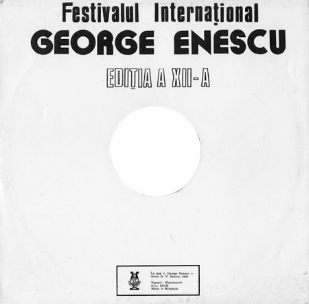Sir Edward Elgar - Festivalul Internațional George Enescu Ediția A XII-a București 5-29 Septembrie 1991, (Disc Vinil) [1]