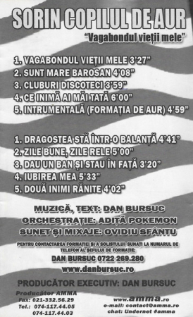 Sorin Copilul De Aur – (Vol. 2) Vagabondul Vieții Mele (CASETA) [1]