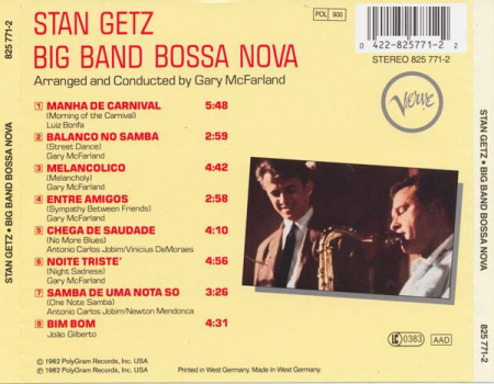 Stan Getz - Big Band Bossa Nova, (CD) [1]