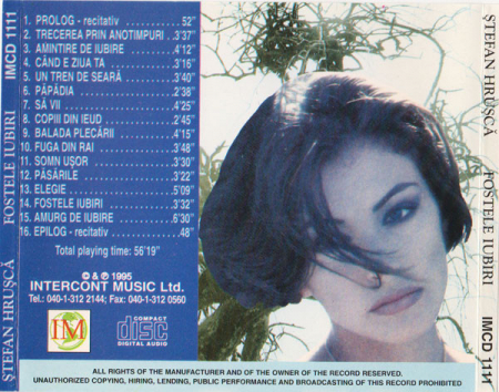 Ștefan Hrușcă - Fostele Iubiri , (CD) [1]
