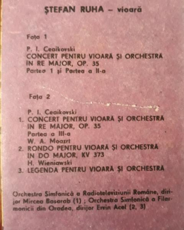 Ștefan Ruha - Vioară (Caseta Audio) [1]