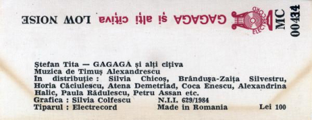 Ștefan Tita - GaGaGa Și Alți Cîțiva, (Casetă Audio) [1]