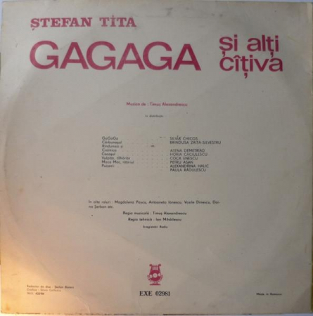 Ștefan Tita - GaGaGa Și Alți Cîțiva, (Disc Vinil) [1]