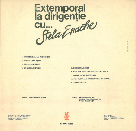Stela Enache – Extemporal La Dirigenție Cu... Stela Enache, (Disc Vinil) [1]