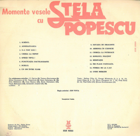 Stela Popescu - Momente Vesele, (Disc Vinil) [1]