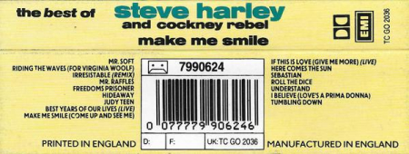 Steve Harley & Cockney Rebel - Make Me Smile (The Best Of Steve Harley And Cockney Rebel) (Caseta Audio) [1]