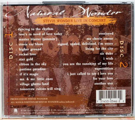 Stevie Wonder - Natural Wonder - Live In Concert (CD) [1]