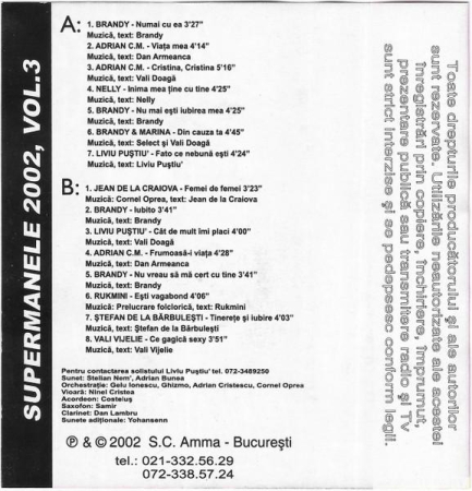 Super Manele Vol.3 2002 (Caseta Audio) [1]