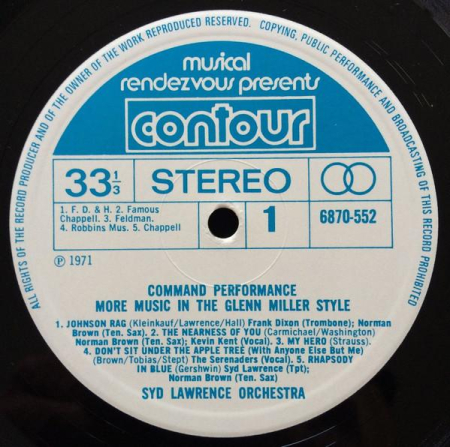 Syd Lawrence And His Orchestra - Command Performance (Disc Vinil) [1]