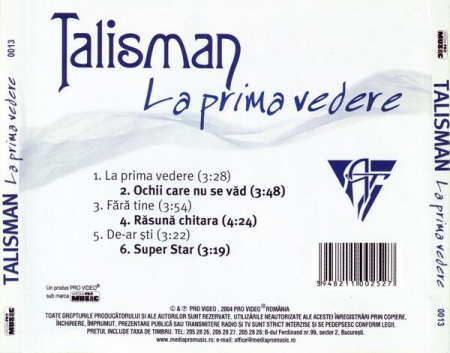 Talisman - La Prima Vedere, (CD) [1]