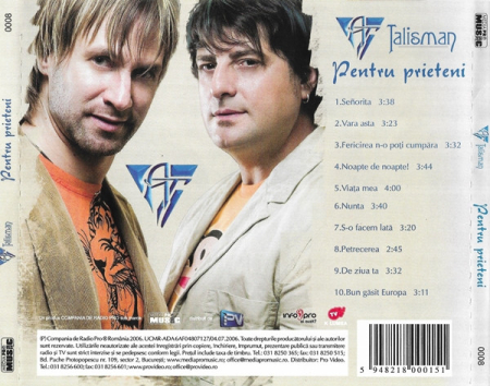 Talisman  – Pentru Prieteni (CD) [1]