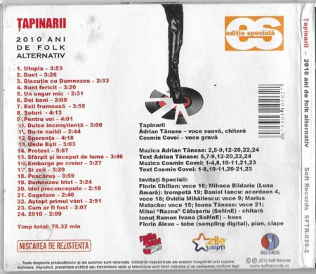 Țapinarii - 2010 Ani De Folk Alternativ , (CD) [1]