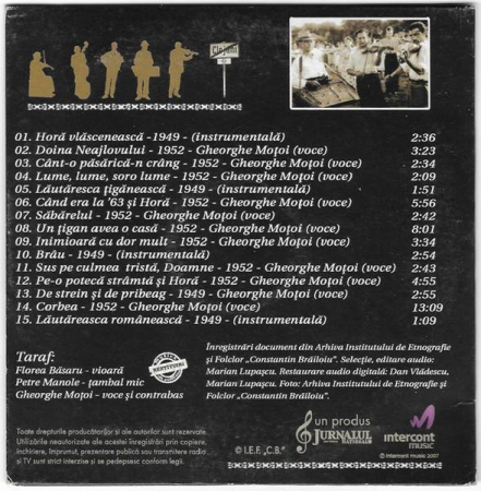 Taraful din Clejani - Clejanii De Altădată 1949 - 1952, (CD) [1]