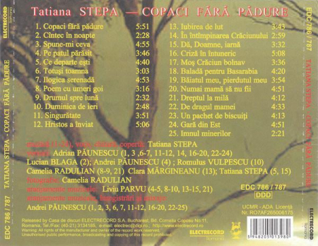 Tatiana Stepa - Copaci Fără Pădure, (CD) [1]