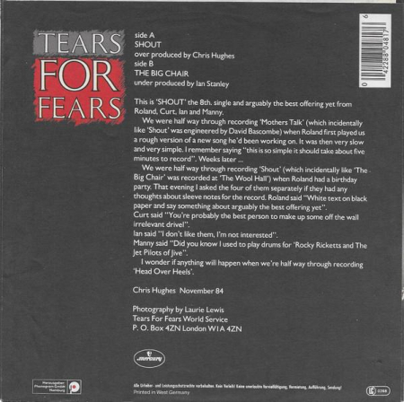 Tears For Fears - Shout (Disc Vinil) [1]