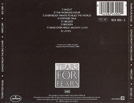 Tears For Fears - Songs From The Big Chair (CD) [1]