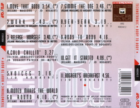 Technotronic - Body To Body (CD) [1]