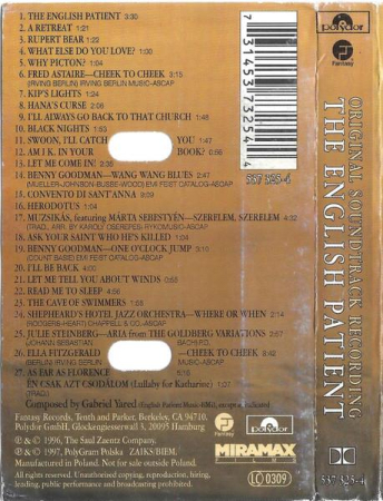 The Academy Of St. Martin-in-the-Fields - The English Patient (Original Soundtrack Recording) (Caseta Audio) [1]