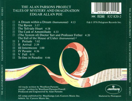 The Alan Parsons Project - Tales Of Mystery And Imagination, (CD) [1]