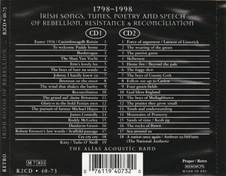 The Alias Acoustic Band - 1798 - 1998 Irish Songs Of Rebellion, Resistance And Reconciliation [1]