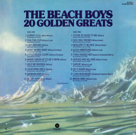 The Beach Boys - 20 Golden Greats (Disc Vinil) [1]