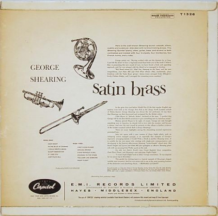The George Shearing Quintet - Satin Brass, (Disc Vinil) [1]