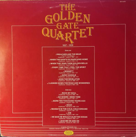 The Golden Gate Quartet - 1937-1939 (Disc Vinil) [1]