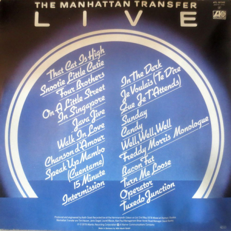 The Manhattan Transfer - Live (Disc Vinil) [1]