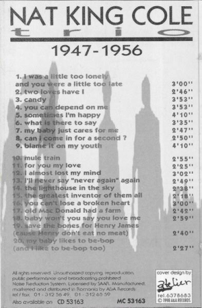 The Nat King Cole Trio - I Was A Little Too Lonely (1947-1956) [1]