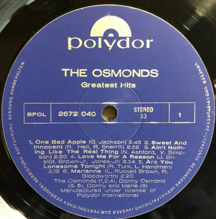 The Osmonds - Greatest Hits [1]