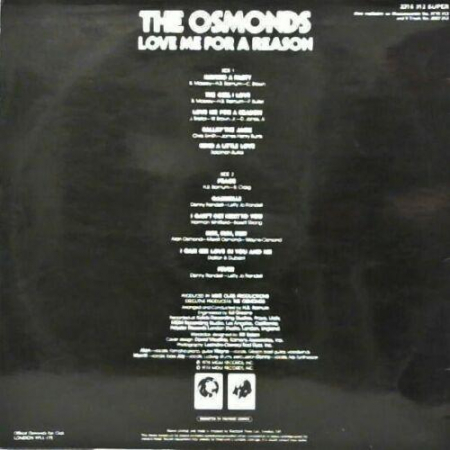 The Osmonds - Love Me For A Reason, (Disc Vinil) [1]
