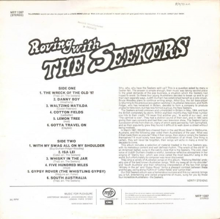 The Seekers - Roving With The Seekers, (Disc Vinil) [1]