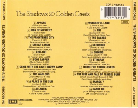 The Shadows - 20 Golden Greats [1]