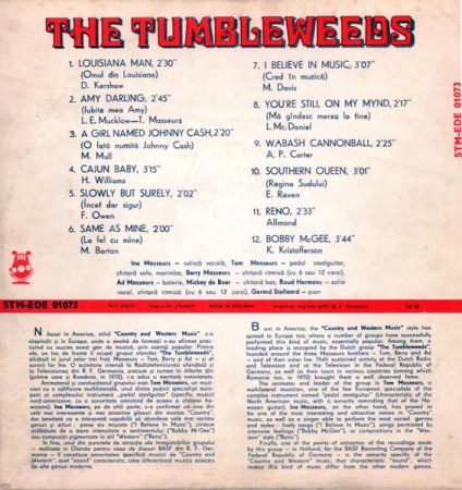 The Tumbleweeds - Country And Western Music, (Disc Vinil) [1]