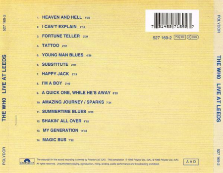 The Who - Live At Leeds, (CD) [1]