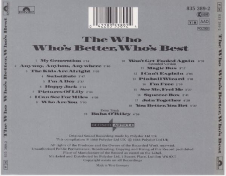 The Who - Who's Better, Who's Best (CD) [1]