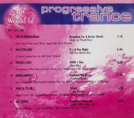 The World Of Progressive Trance , (CD) [1]