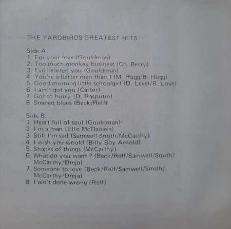 The Yardbirds - Greatest Hits (Caseta Audio) [1]
