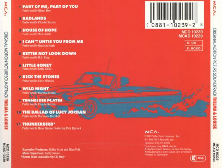 Thelma & Louise (Original Motion Picture Soundtrack) , (CD) [1]