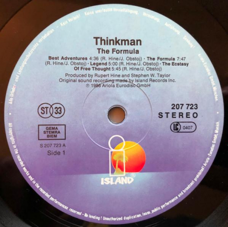 Thinkman - The Formula, (Disc Vinil) [1]