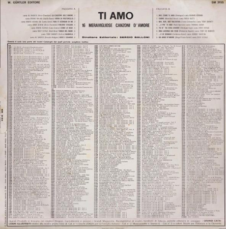 Ti Amo - 16 Meravigliose Canzoni D'Amore (Disc Vinil) [1]