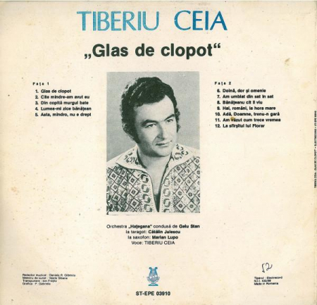 Tiberiu Ceia - Glas De Clopot, (Disc Vinil) [1]