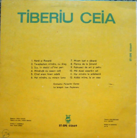 Tiberiu Ceia - Nană Și Roxană, (Disc Vinil) [1]